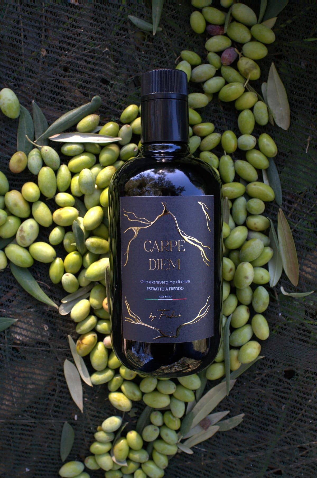 Bottle of Carpe Diem extra virgin olive oil